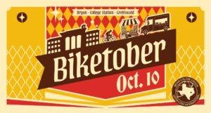 Biketober community bike ride in College Station Texas